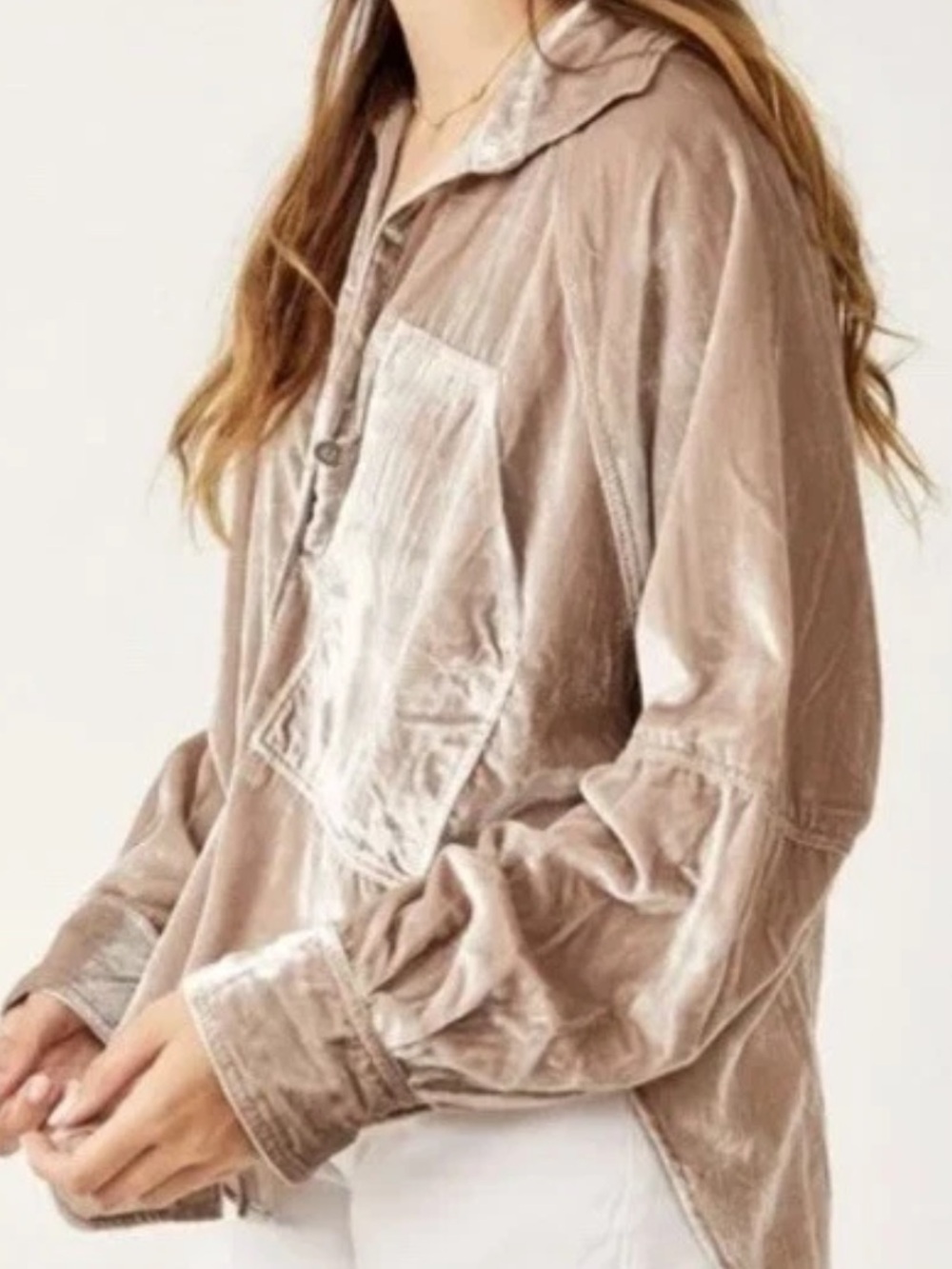 NWOT Anthropologie We The Free Midnight Skies Velvet Mushroom Top Size M 50” - Picture 2 of 9